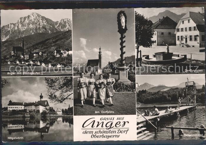 Anger Bayern Frauen in Tracht Hoegelwoerth Hochstaufen