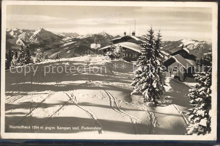 Tegernsee Bayern Neureuthhaus gegen Kampen und Fockenstein