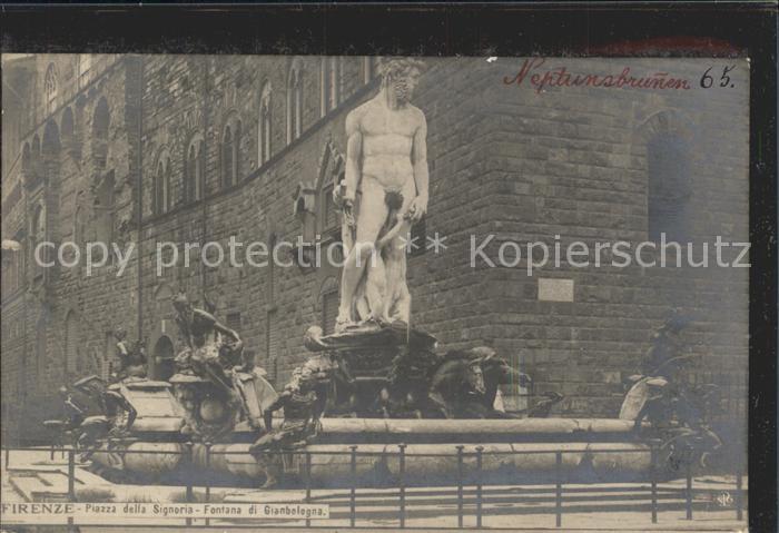Firenze Florenz Neptunsbrunnen