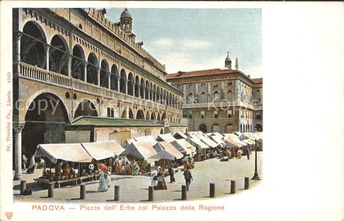Padova Piazza dell Erbe col Palazzo della Ragione