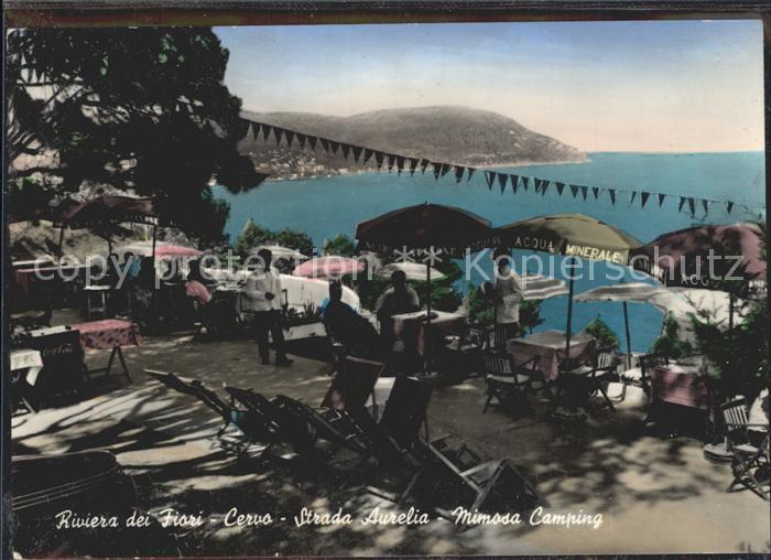Cervo Strada Aurelia Mimos Camping Terrassenrestaurant