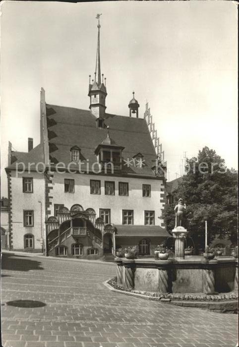 Poessneck Rathaus mit Freitreppe