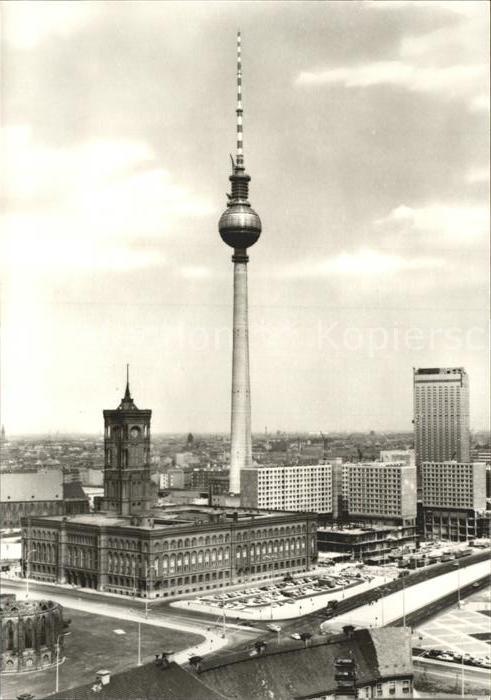 BERLIN  CITY Rathaus und Fernsehturm
