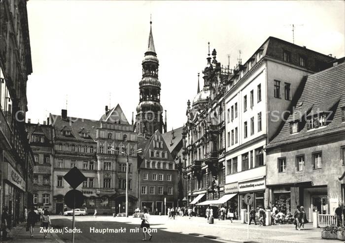 Zwickau Sachsen Markt mit Dom