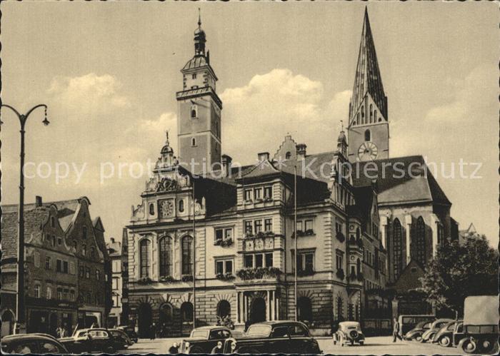 INGOLSTADT  CITY Rathaus mit Pfeifturm und Kirche