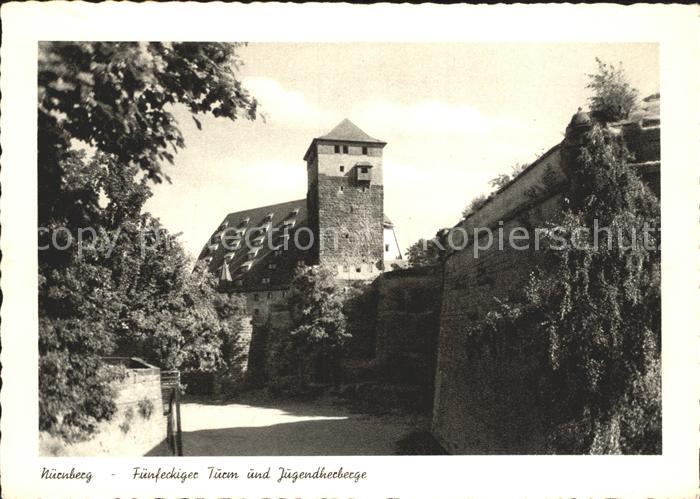 NueRNBERG  CITY Fuenfeckiger Turm und Jugendherberge