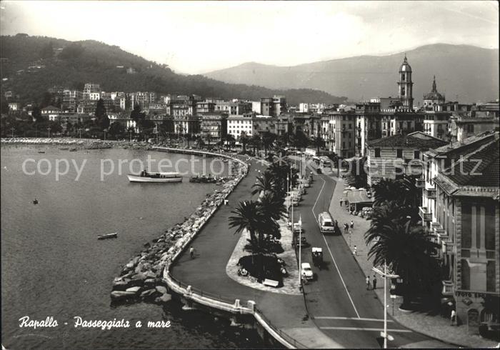 Rapallo Promenade am Meer