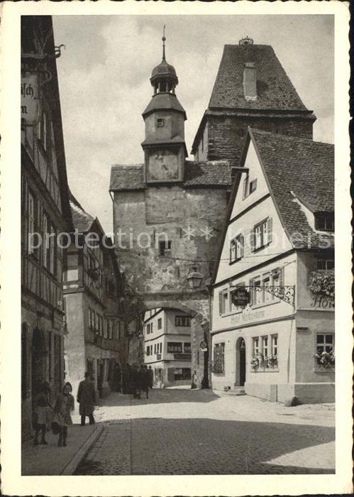 Rothenburg Tauber Markustrum mit altem Stadtgefaengnis