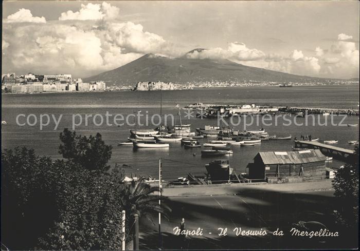 Napoli Neapel Mergellina und Vesuv