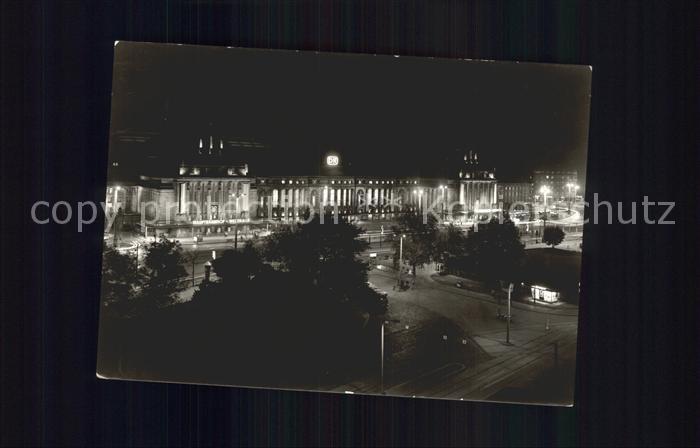 LEIPZIG Sachsen Hauptbahnhof bei Nacht