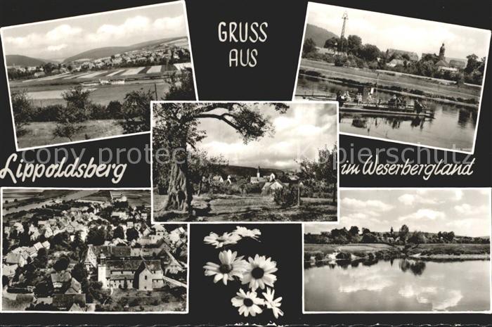 Lippoldsberg Partie am Fluss Gesamtansicht