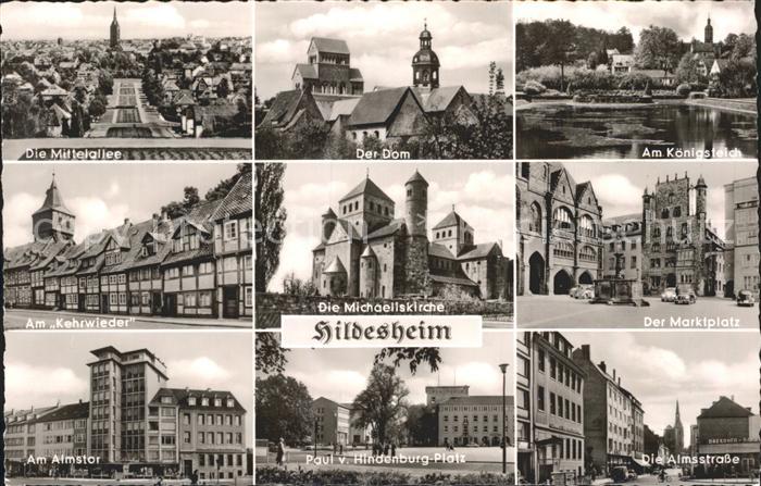 HILDESHEIM CITY Die Mittelallee Am Kehrwieder Almstor Almstrasse Marktplatz