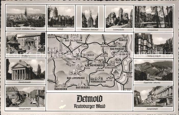 Detmold Schloss Kaiser Wilhelm Platz Hermannsdenkmal