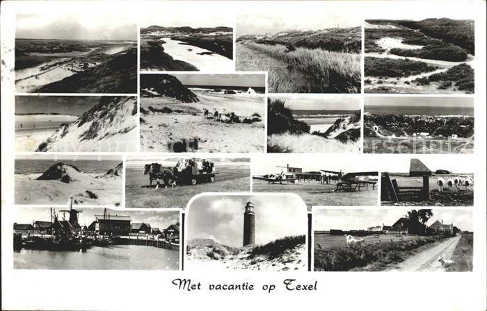 Texel Strand Duenen Kutsche Leuchtturm