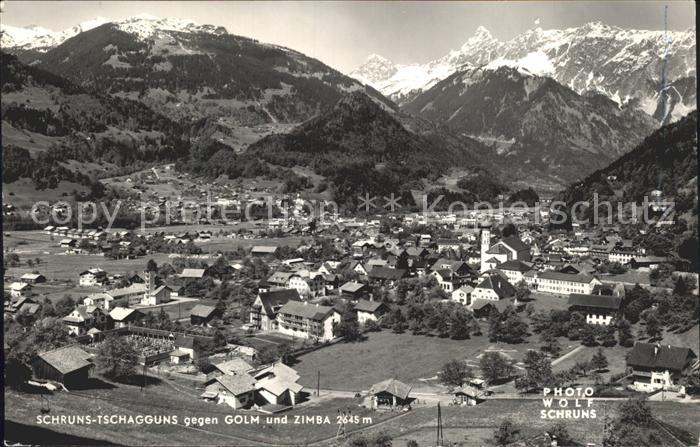 Schruns Vorarlberg Gegen Golm und Zimba