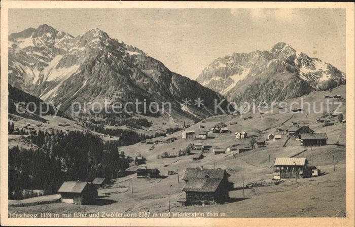 Hirschegg Kleinwalsertal Vorarlberg Elfer Zwoelferhorn Widderstein