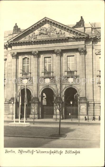 BERLIN  CITY oeffentliche Wissenschaftliche Bibliothek