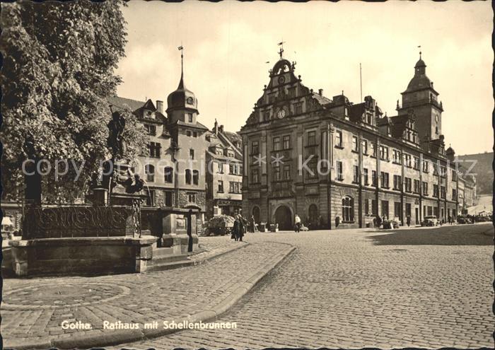 Gotha Thueringen Rathaus Schellenbrunnen