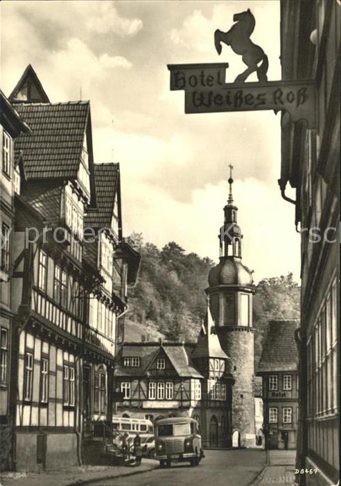 Stolberg Harz Marktturm Hotel Weisses Ross