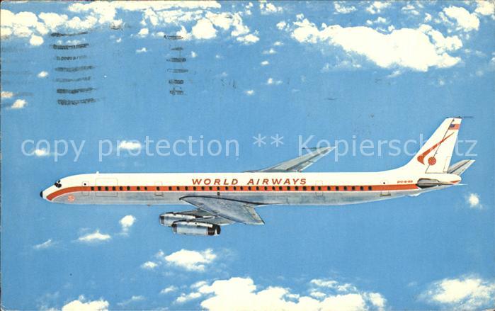 Flugzeuge Zivil DC 8 super stretch intercontinental Jetliner World Airways