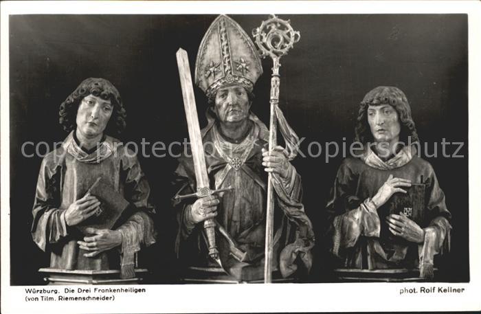 Foto Kellner Rolf Nr. 4781 Würzburg Die Drei Frankenheiligen