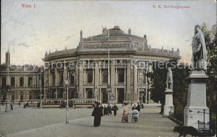 Theatergebaeude Wien I. Hof-Burgtheater Strassenbahn