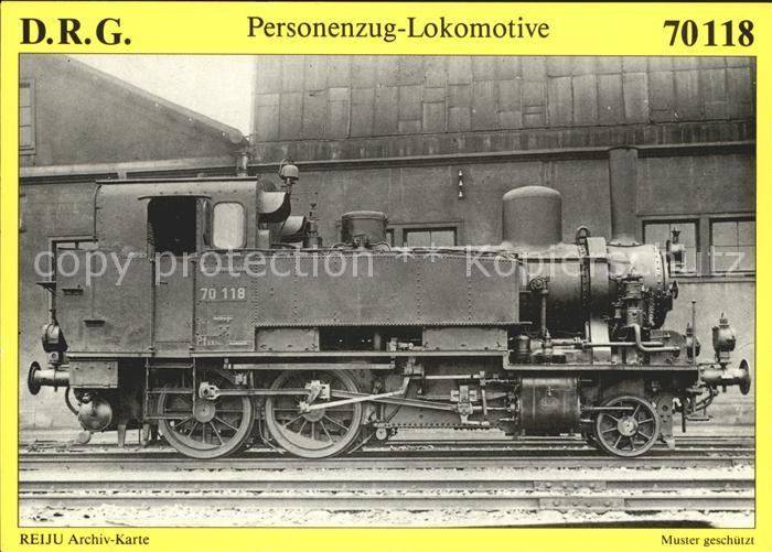 Lokomotive Dampf-Personenzug-Tenderlokomotive 70118 D.R.G.