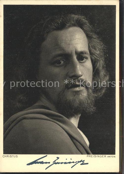 Passionsspiele Oberammergau Christus Anton Preisinger Autogramm