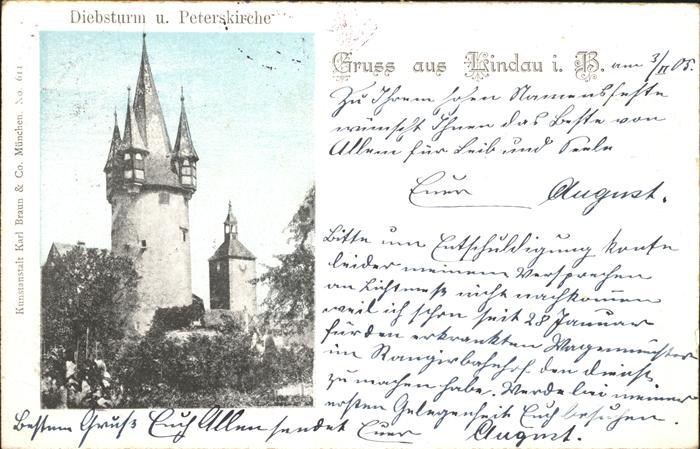 Lindau Bodensee Diebsturm und Peterskirche
