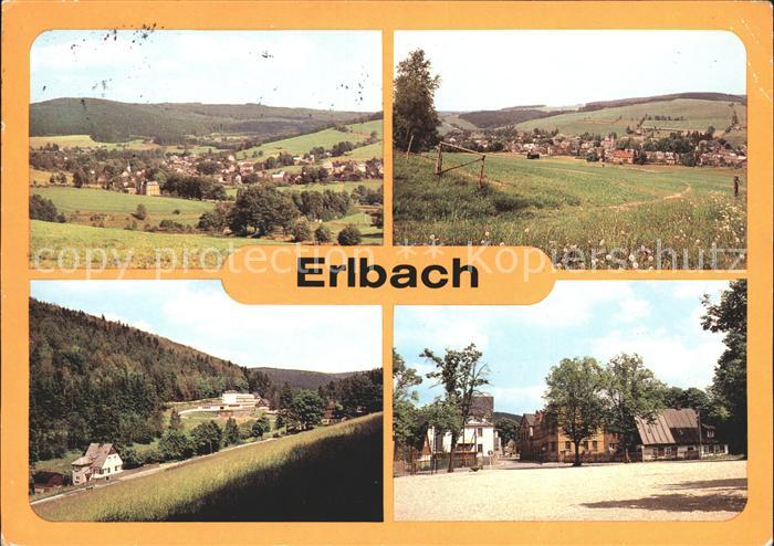 Erlbach Vogtland Ortsblick Teilansicht Landesgemeinde Tal Ernst Thaelmann Platz