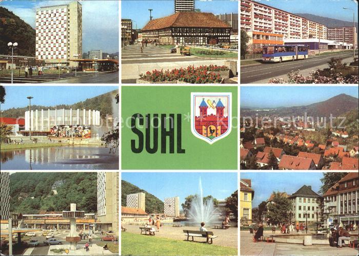 Suhl Thueringer Wald Wilhelm Pieck Str Waffenmuseum Strasse der DSF Stadthalle D