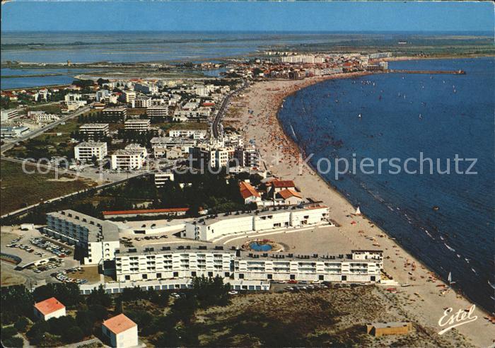 Le Grau-du-Roi Gard Vue aerienne la plage du Boucanet et la