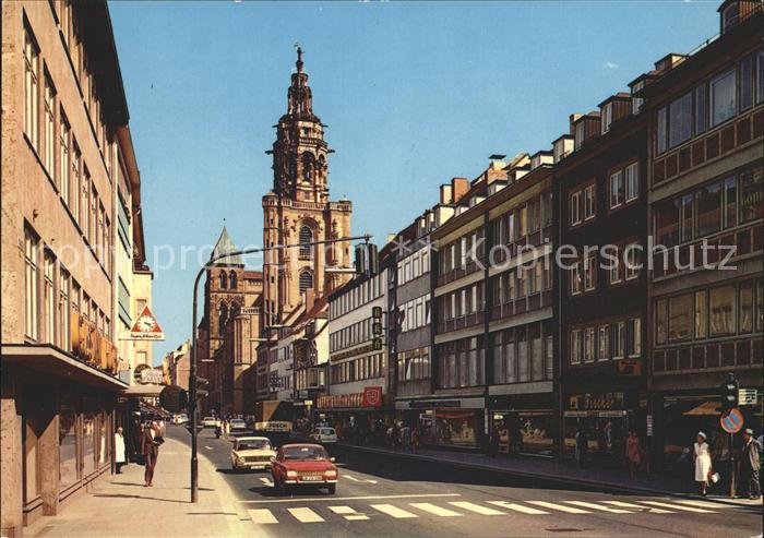 Heilbronn Neckar Kaiserstrasse mit Kilianskirche