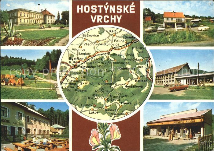 Hostynske Vrchy Bystrice  nam Kl Gottwalda Rusava Rajnochovice Chvalcov Hotel