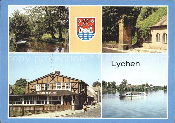 Lychen Muehlbach Fuerstenberger Tor Cafe Alte Muehle MS Moewe Stadtsee
