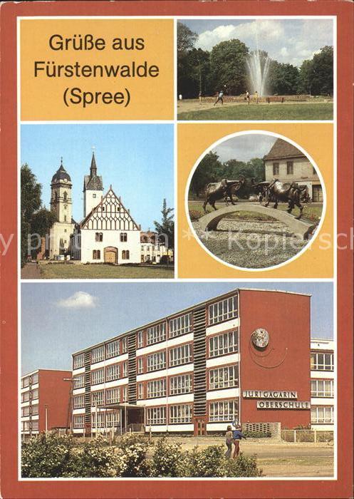 Fuerstenwalde Spree Park Rathaus Dom Skulptur Ernst Thaelmann Str Juri Gagarin O