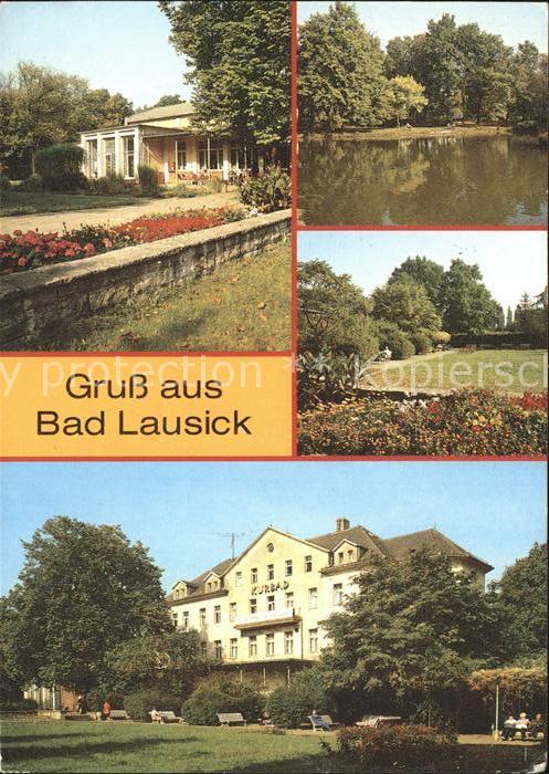 Bad Lausick Kurbad Schwanenteich Im Kurpark
