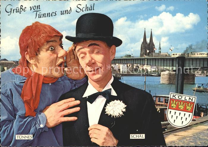 Koeln Rhein Tuennes und Schael Koelner Dom