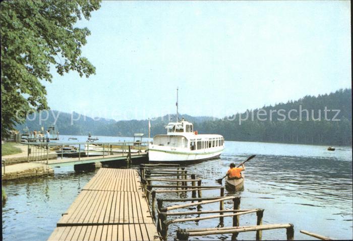Kriebstein Talsperre Bootsanlegesteg Fahrgastschiff