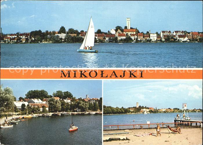 Mikolajki Ostpreussen Widok od strony Jeziora ikotajskiego Przystan zeglarska Pl