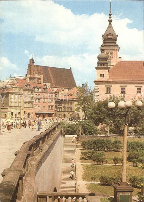 Warszawa Widok na Zamek Krolewski i Plac Zamkowy