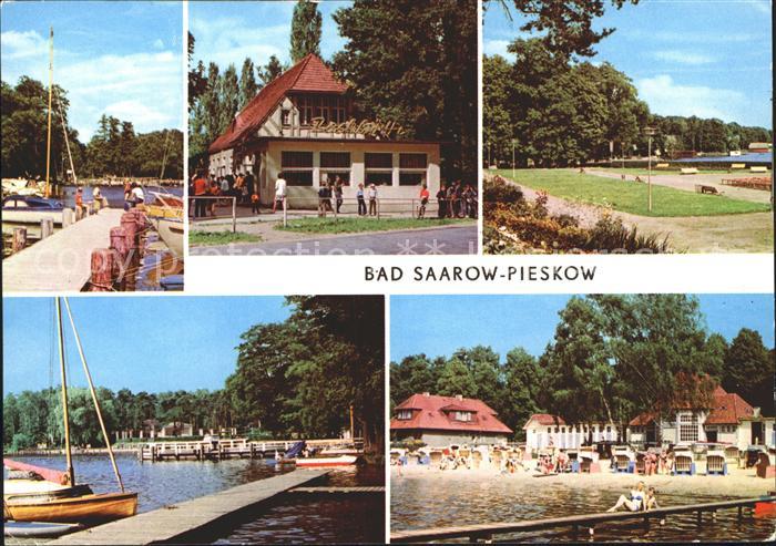 Pieskow Bad Saarow Bootsanlegestelle HOG Pechhuette Erich Weinert Platz Strandba