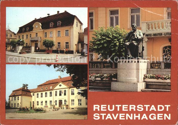 Stavenhagen Fritz Reuter Literatur Museum Oberschule und Denkmal