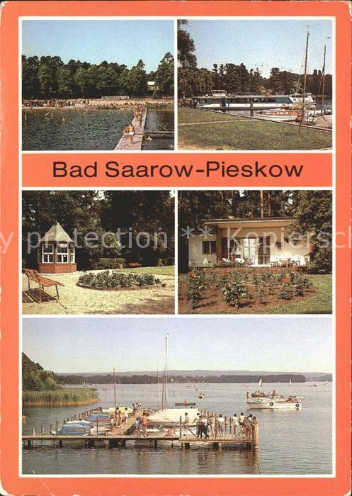 Bad Saarow-Pieskow Strandbad Neptun Schiffsanlegestelle Schwanenwiese Solequelle