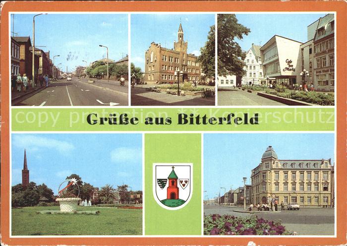 Bitterfeld Sachsen-Anhalt Leninstr Rathaus Markt Naherholungsgebiet Gruene Lunge