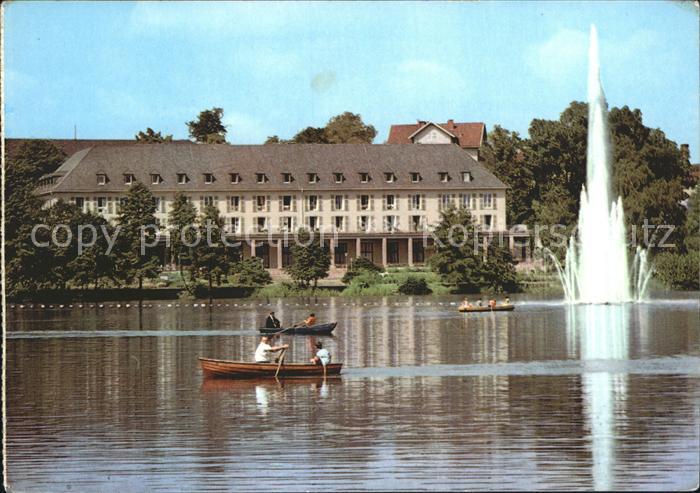 Bad Salzungen Kurhaus am Burgsee Fontaene