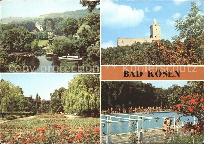 Bad Koesen Dampferanlegestelle Rudelsburg Park am Gradierwerk Schwimbad