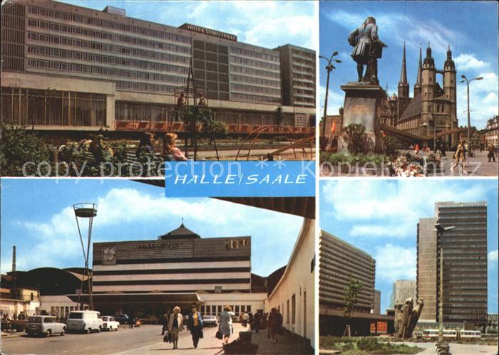 Halle Saale Interhotel Stadt Halle Markt Hauptbahnhof Thaelmann Platz