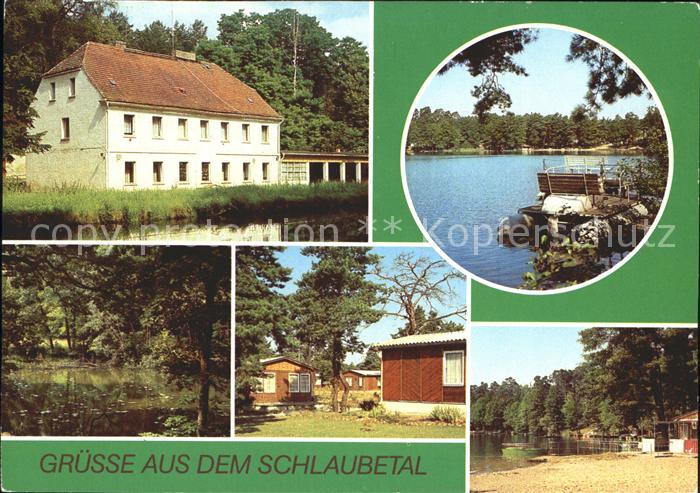 Schlaubetal Schervenzsee An der Schlaube Bungalow Siedlung HO Gaststaette Kupfer
