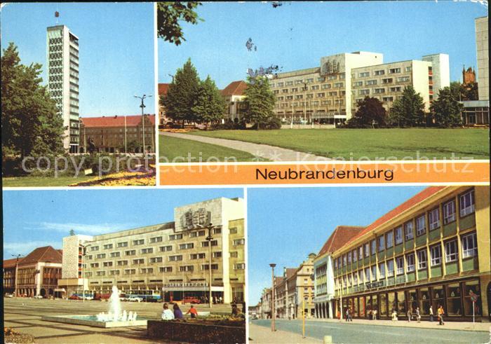 Neubrandenburg Hochhaus Karl Marx Platz Hotel Vier Tore Centrum Warenhaus Thaelm
